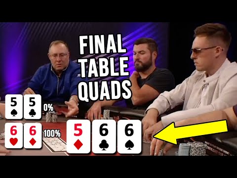 Final Table QUADS vs. Full House on the Flop! | Hand of the Day presented by BetRivers