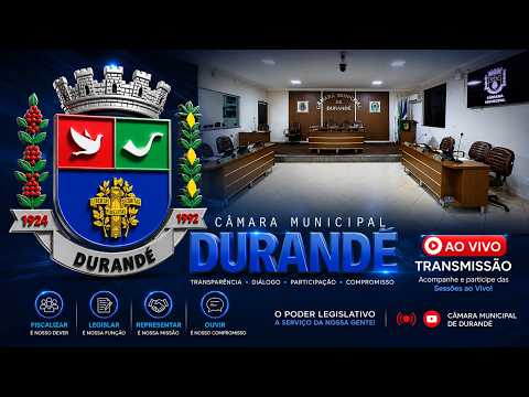 🔴 AO VIVO | 14ª Reunião Ordinária da Câmara de Durandé – 15/09/2026
