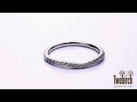 0.17 Ct. Delicate Contour Matching Wedding Ring - TwoBirch - TB-CR-0102-WG-D