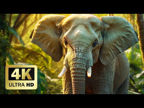 Animals of the World 4K - Wonderful wildlife movie with Calm Piano Music - Animal Kingdom Ultra HD
