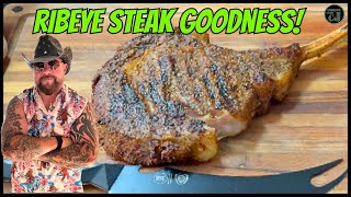 Reverse Seared Tomahawk Ribeye Steak on the Ninja Woodfire Grill!