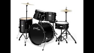 Video thumbnail for Ashthorpe 5-Piece Complete Full Size Adult Drum Set with Remo Batter Heads - Black - Overview by Expensive Overviews
