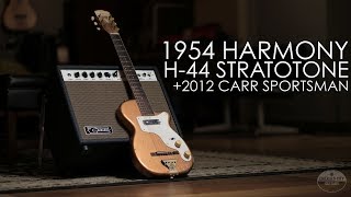 Video thumbnail for "Pick of the Day" - 1954 Harmony H-44 Stratotone and 2012 Carr Sportsman by Emerald City Guitars