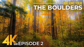 Relaxing Autumn Walk at The Boulders 4K | Peaceful Fall Foliage Trail in Massachusetts - Episode 2