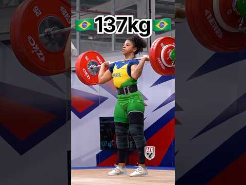 Laura Nascimiento Amaro 🇧🇷 137kg / 302lbs C&amp;J Slow Motion 2026 Pan Am #weightlifting championships