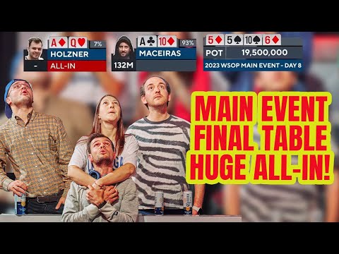 Epic All-in on World Series of Poker Main Event Final Table Bubble [$12,100,000 FIRST PRIZE]