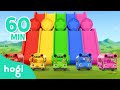 Five Little Color Buses (NEW) + More｜Best Colors Songs of the Month｜Songs for Kids｜Hogi & Pinkfong