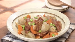 【3分クッキング公式】里芋と豚肉のてりてり煮