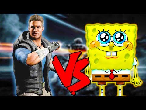 Johnny Cage Vs SpongeBob Army - Epic Battle - Mortal Kombat Costume Skin Mod