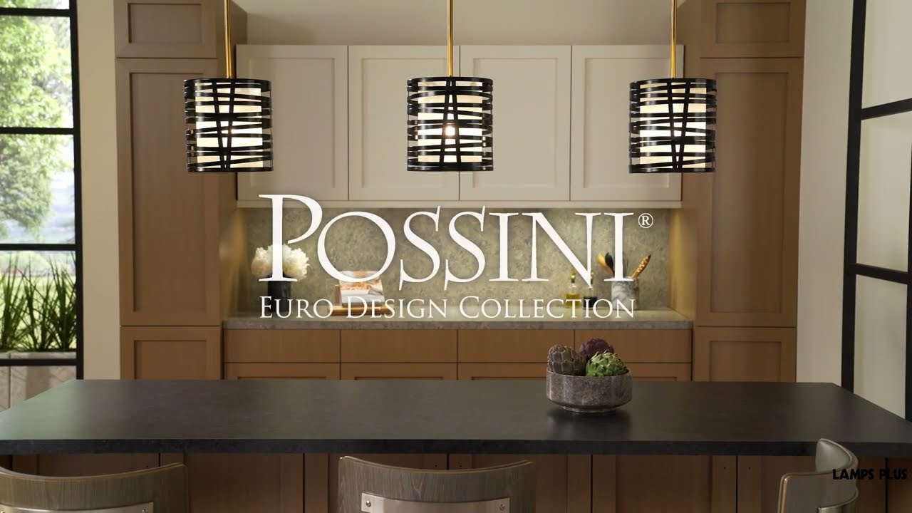Video 1 Watch A Video About the Possini Euro Cassia Antique Brass Gloss Black Mini Pendant