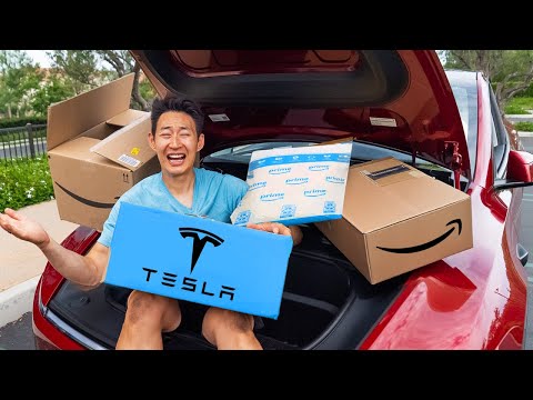 Spigen [Upgraded Under Screen Storage Organizer for Tesla Model Y Juniper (Standard, Premium & Performance 2025/2026) and Model 3 Highland (Standard, Premium & Performance 2024/25/26) - Black video review thumbnail