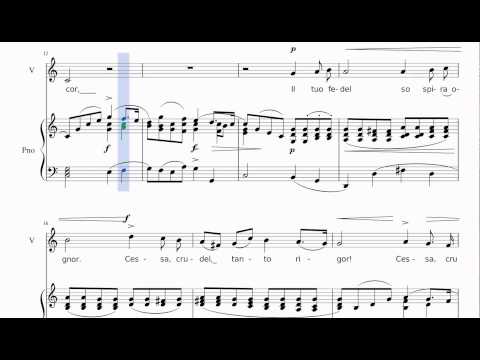 [Cmaj - Low voice] Caro mio ben - Karaoke (piano accompaniment w/ lyrics and score)
