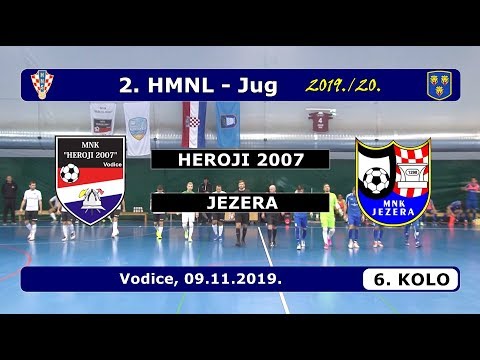 2.HMNL-JUG, 6. KOLO: HEROJI 2007 - JEZERA, VODICE 09.11.2019.