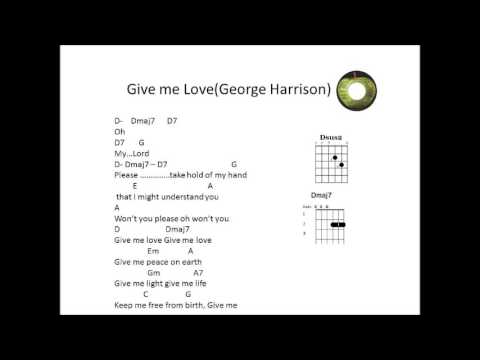 Give me love by George Harrison -  Easy Guitar Chords