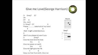 Give me love by George Harrison -  Easy Guitar Chords