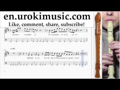 How to Play Recorder G. Romeo Santos - Propuesta Indecente Part#2 Melody School Learn Class Course