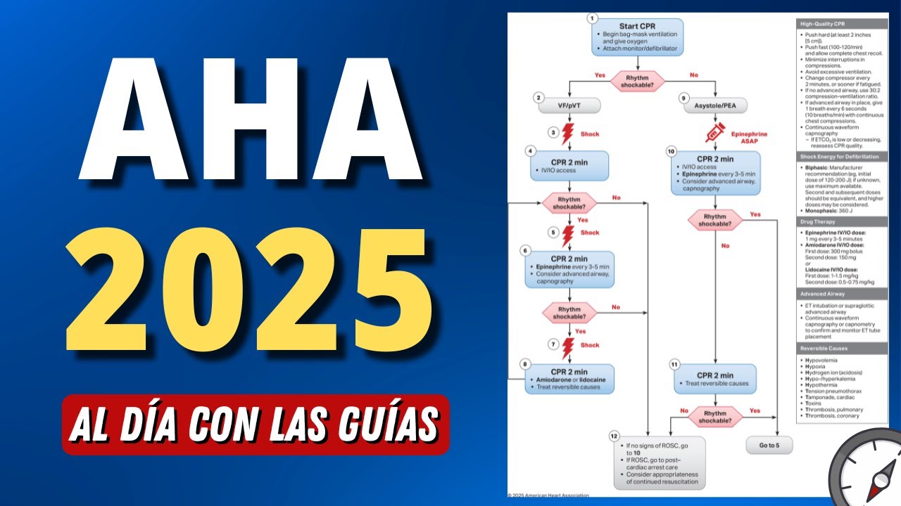 Nueva Guía de Reanimación AHA 2025 | ALS/BLS #aldíaconlasguías