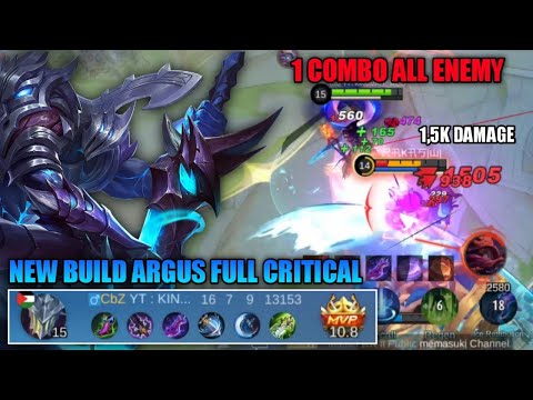 NEW BUILD ARGUS 1 SHOOT ENEMY | BEST BUILD ARGUS BY TOP GLOBAL | ARGUS JUNGLER | MLBB