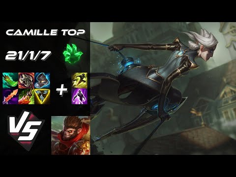 TOP Camille vs Wukong - NA Grandmaster Patch 25.23