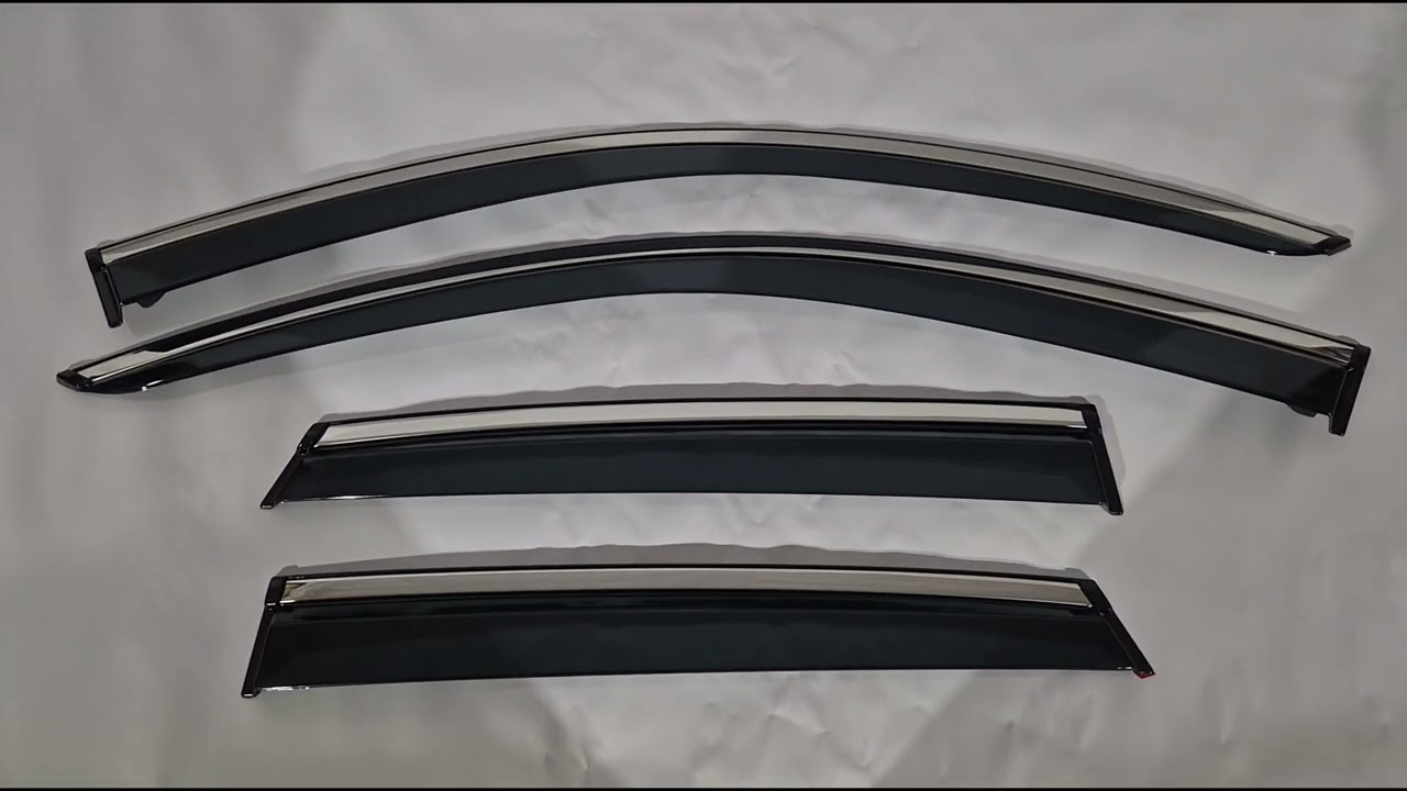 Audi Q3 2019- рр. Вітровики з хромованим молдингом Niken Luxury (4 шт) Video 1