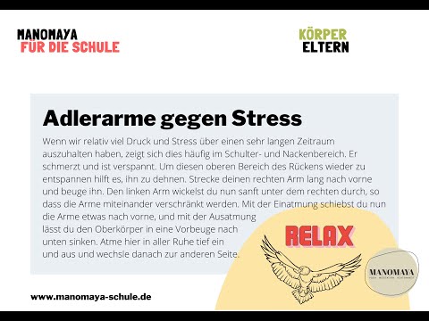 Eltern I KÖRPER I Adlerarme gegen Stress I MANOMAYA FÜR DIE SCHULE