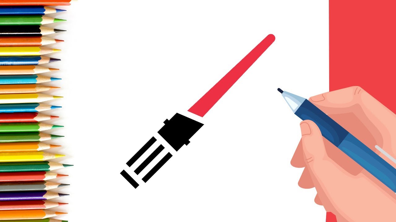 How to draw lightsabre