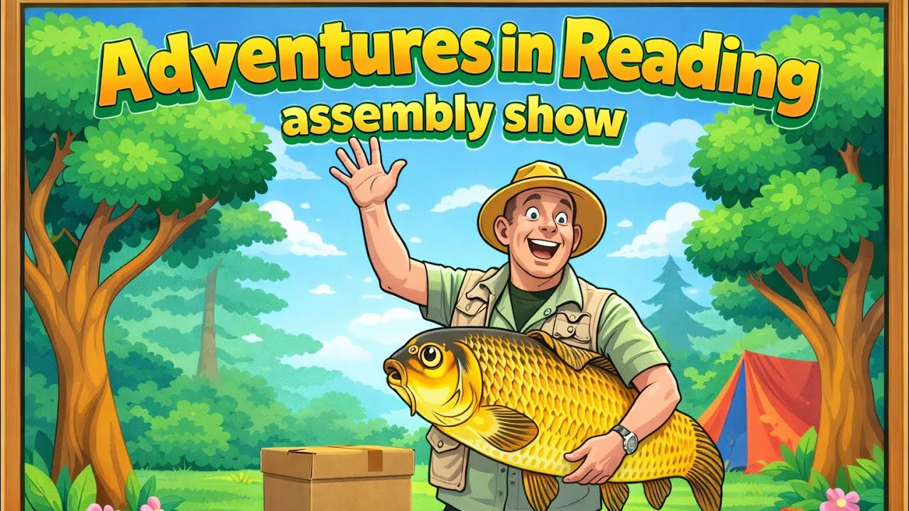 Adventures in Reading assembly show for elementary schools