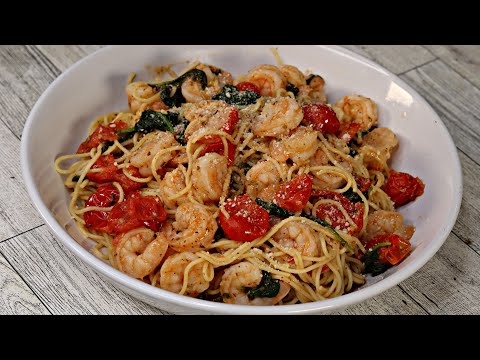 GARLIC Butter Shrimp Pasta Recipe