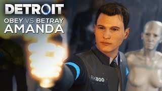 All Obey Amanda vs Betray Amanda Choices (SHOOT VS DON'T SHOOT) - DETROIT BECOME HUMAN