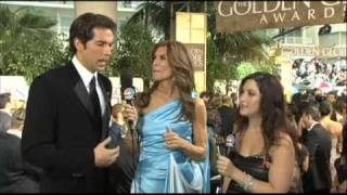 Zachary Levi on the red carpet at Golden globes