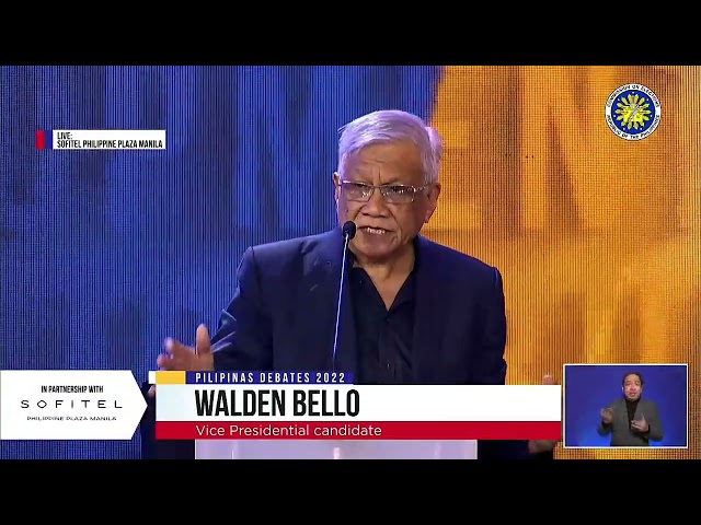 In vice presidential debate, it’s Walden Bello vs Comelec