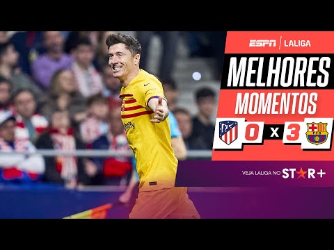 Gols e lances de Atlético de Madri x Barcelona