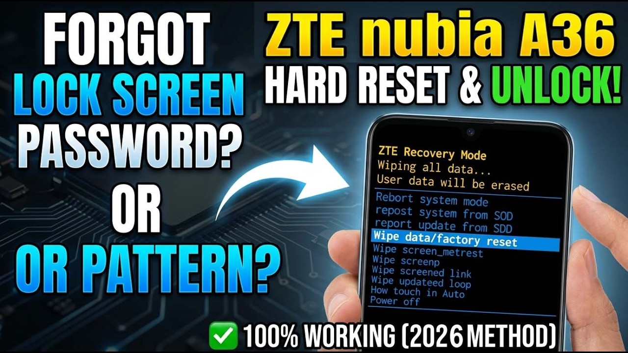How To Fix Forgot Lock screen Password ZTE nubia A36 | ZTE nubia A36 Reset Pin Lock |