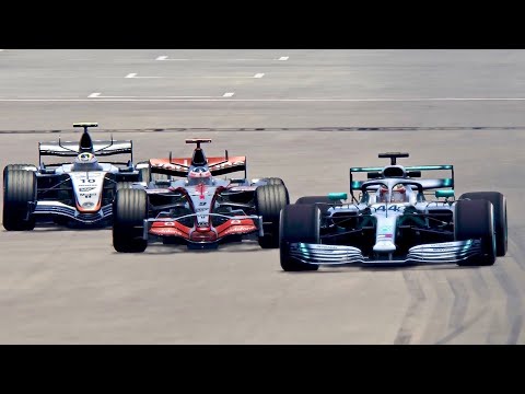 Mercedes F1 2019 vs McLaren F1 2005 vs McLaren F1 2007 - Spa