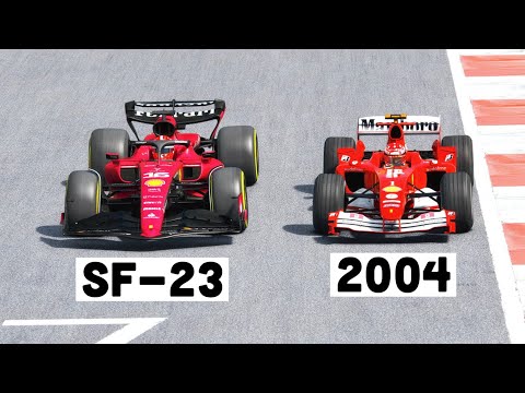 Ferrari F1 2023 SF-23 vs Ferrari F1 2004 - Bahrain Grand Prix