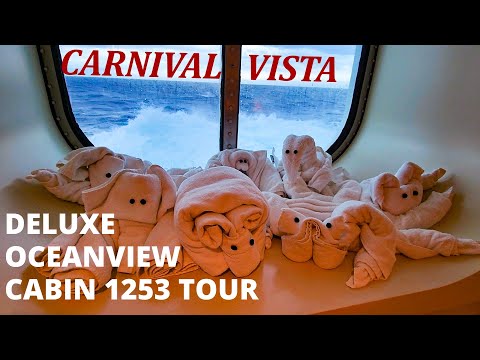 Thumbnail for ROOM TOUR! CARNIVAL VISTA DELUXE OCEANVIEW CABIN 1253 - BUBBLE BATH ON A CRUISE SHIP?