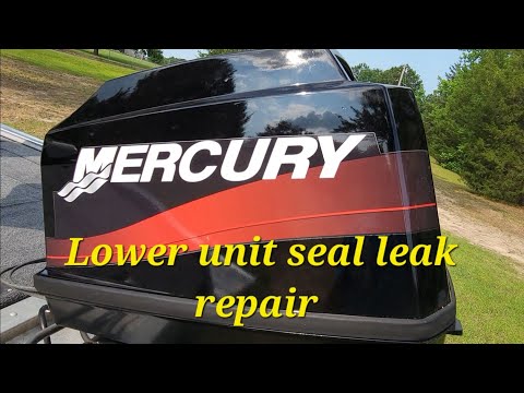 Outboard seal leak repair Mercury 60hp lower unit Bass Tracker restore @Vassmotorsports#trending