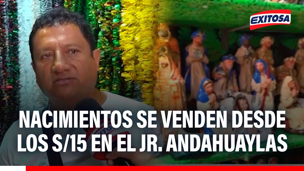 🔴🔵 Nacimientos se venden desde los S/15 en el Jr. Andahuaylas a pocos días de la Navidad