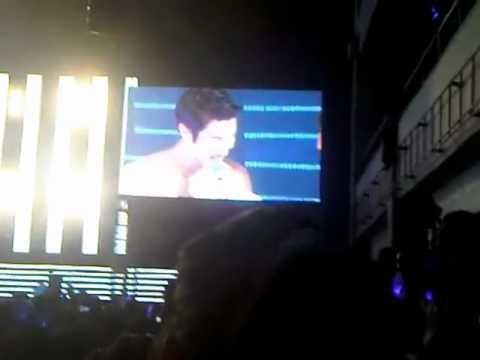[ 28042012 ] SS4 INA - Day 2 Siwon Shirtless on the water splash ( when the show will be end )