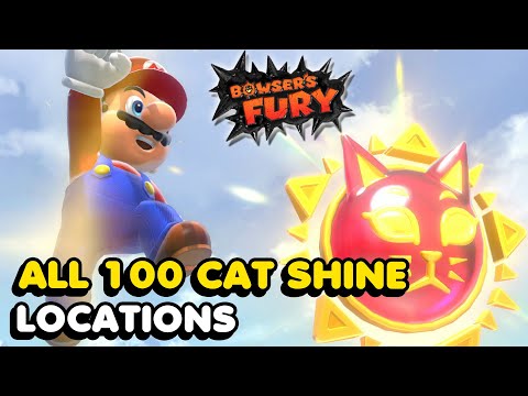 YouTube video about: Where are all the cat shines in bowser's fury?