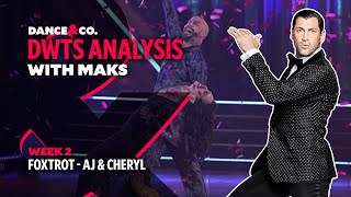 DWTS MAKS ANALYSIS: Week 2 - AJ Mclean & Cheryl Burke's Foxtrot