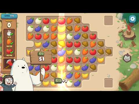 We Bare Bears the Puzzle for Kakao Level 115 - No Boosters