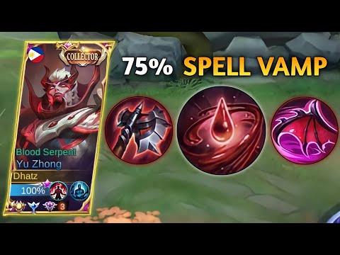 THIS NEW TALENT 75% SPELL VAMP WILL MAKE YOU MVP EVERY GAME! | YU ZHONG AGGRESSIVE GAMEPLAY