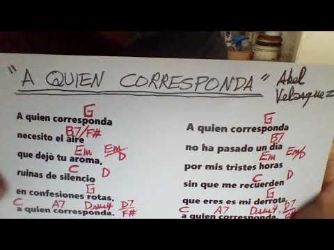 A Quien Corresponda - Abel Velazquez