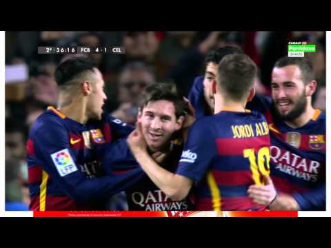 Increíble gol Penalti Indirecto de Leo Messi y Luis Suárez HD. FC Barcelona 6 - Celta de Vigo 1