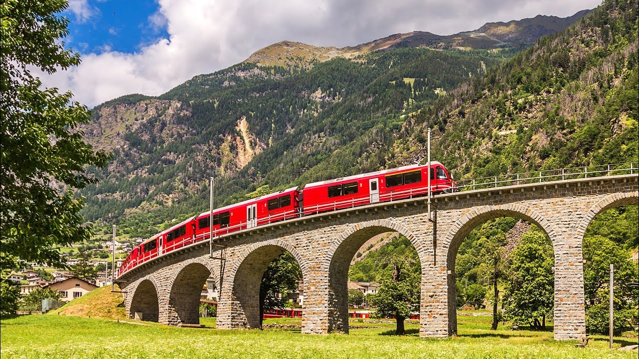 Swiss Alps Bernina Express Rail Tour from Milan