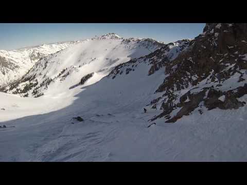 Pipeline chute at Snowbird ski resort utah