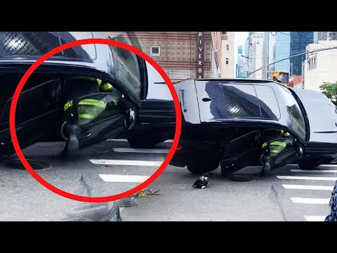 SUV Pins Firefighter’s Leg After Car Crash