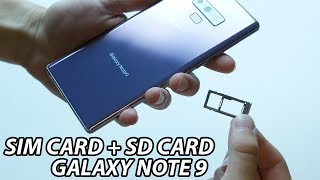 How to Insert SD Card + SIM Card to Galaxy Note 9