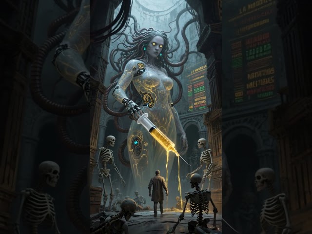 Vídeo relacionado con Cyberpunk Skeleton Fotógrafo Futurista Arte Distópico Camiseta